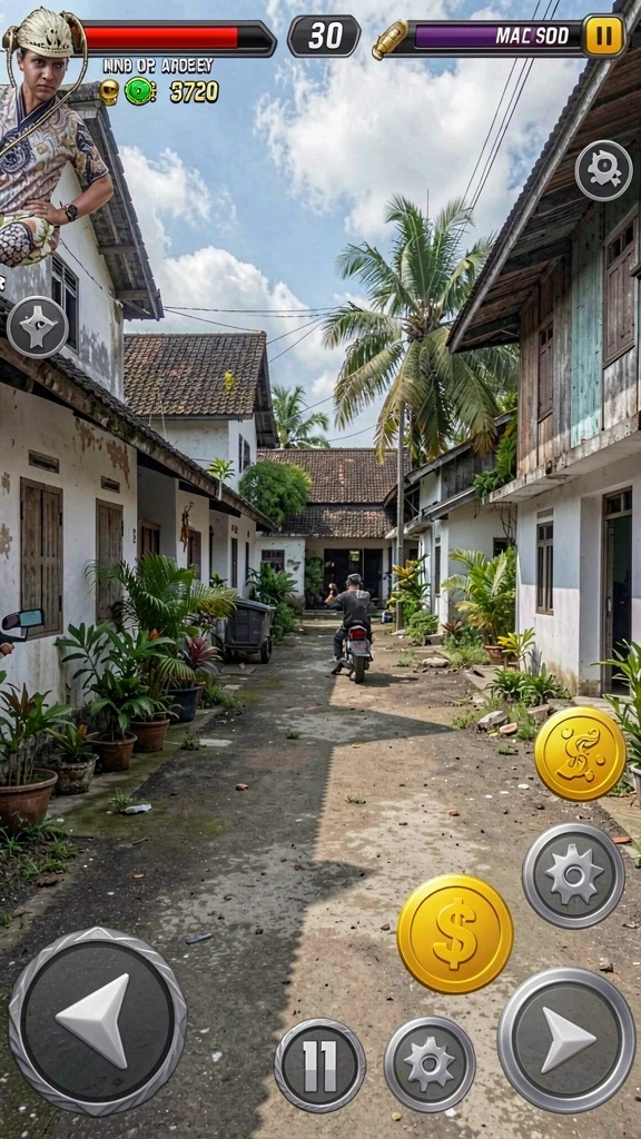 anoboy - Lingkungan permainan yang beragam dan penuh warna.